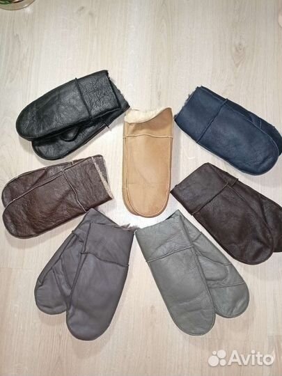 Варежки женские и мужские из овчины