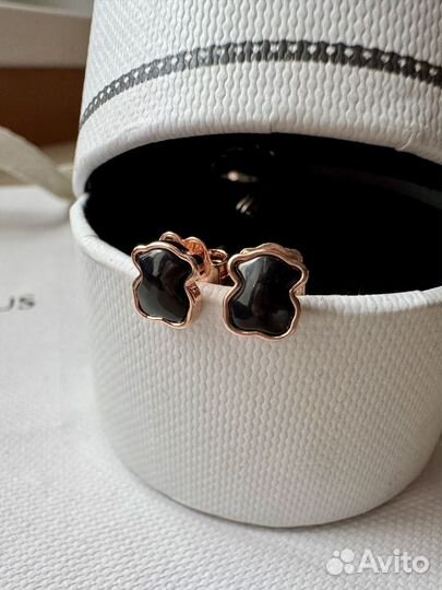 Серьги Tous гладкий оникс