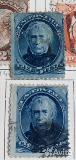 Редкие Почтовые марки США старые 19-20 века