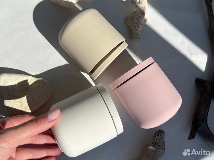 Стакан с крышкой гипс