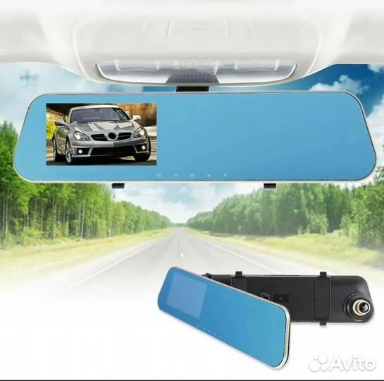 Видеорегистратор зеркало с камерой заднего вида