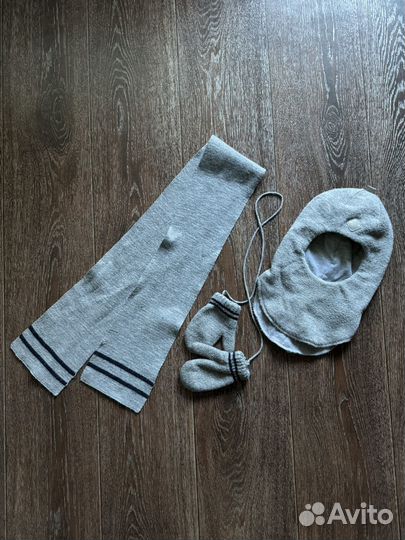 Комплект шапка шарф варежки