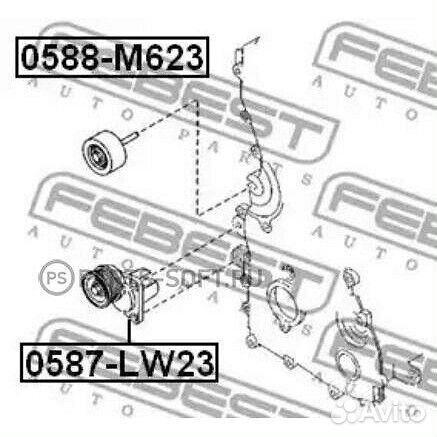 Ролик обводной febest 0588-M623