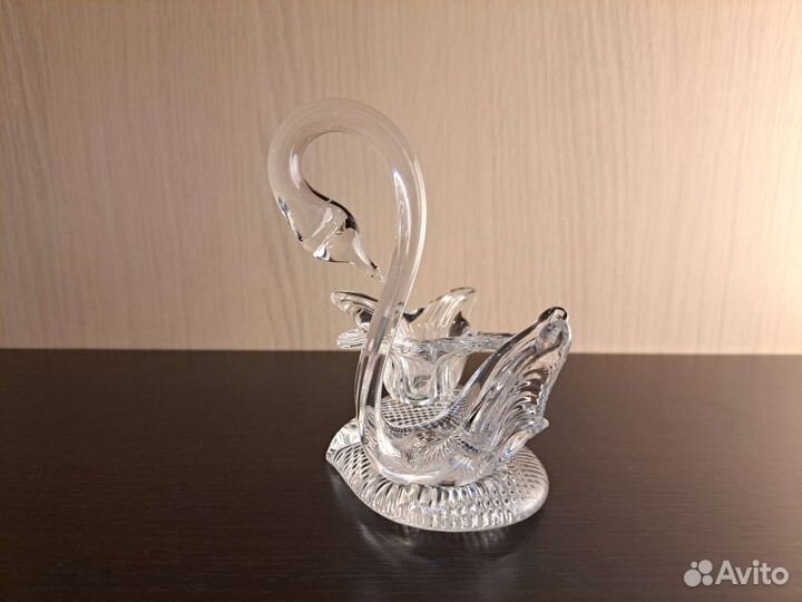 Подсвечник хрустальный Лебедь