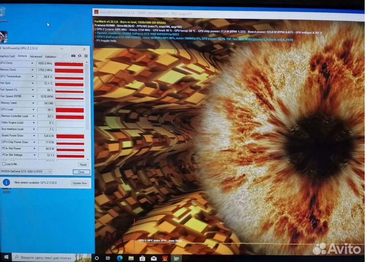 Почти новая MSI GeForce GTX 1660 super 6gb DDR-6