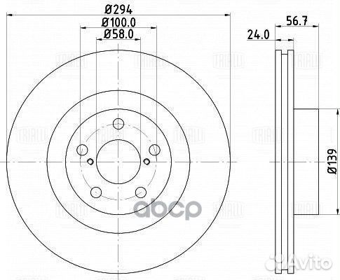Диск торм. для а/м Subaru XV (12) перед. d293