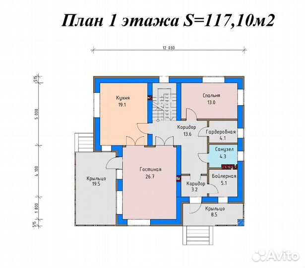 Альбом Проект двухэтажного дома - 214 м2