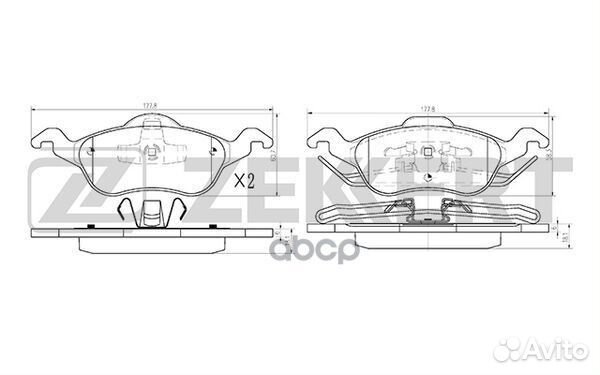 Колодки торм. диск. передн. Ford Focus 98- bs-1