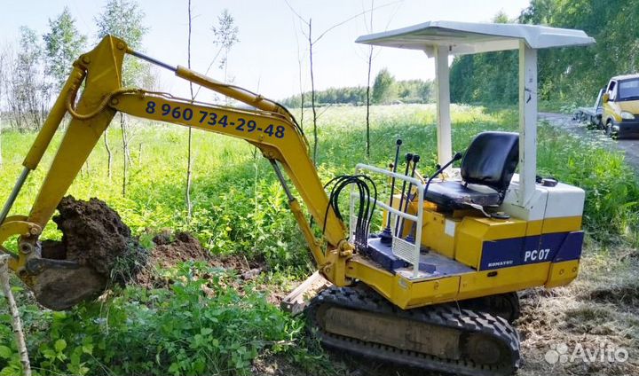 Услуги мини экскаватора, мини экскаватор
