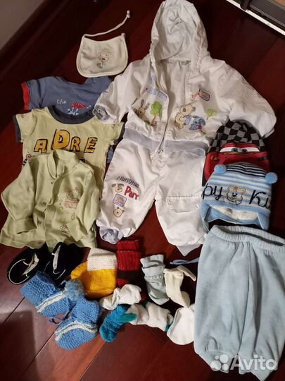 Одежда на мальчика 2-6мес пакетом