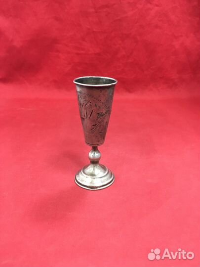 Рюмка серебро 84 проба штихель