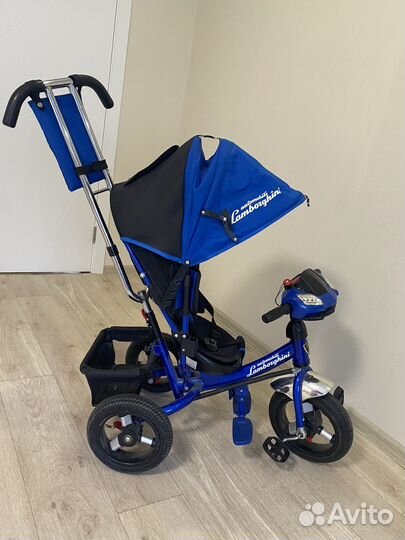 Велосипед трехколесный с ручкой Lamborghini