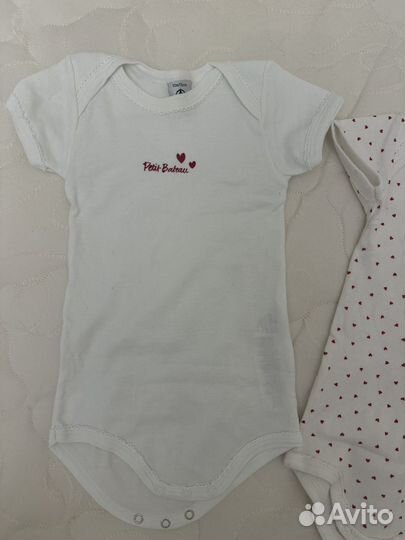 Petit bateau боди с коротким пукавом комплект 74