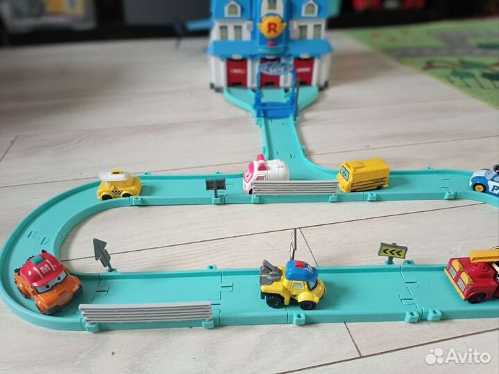 База Робокар Полли с машинками, самолёт Кэри