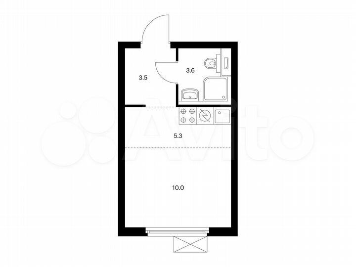 Квартира-студия, 22,4 м², 15/24 эт.