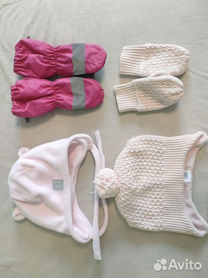 Шапки и краги для девочки HM