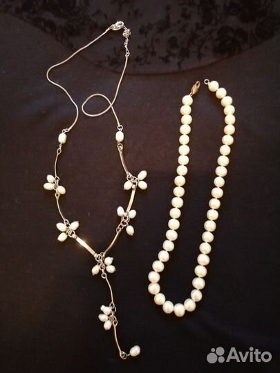 Бусы из натурального жемчуга