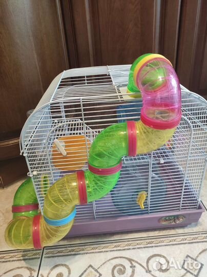 Клетка для хомяка с трубами