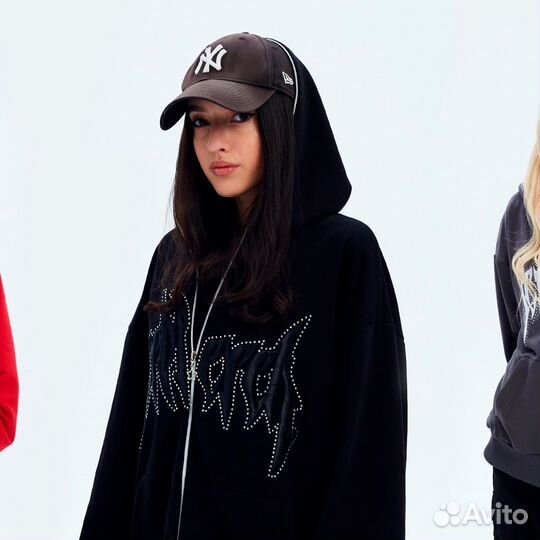 SCR merch diamond born ZIP hoodie