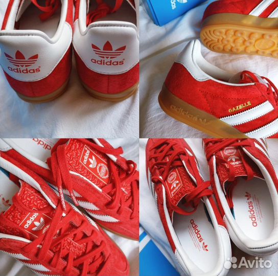 Кроссовки Adidas gazelle indoor red scarlet