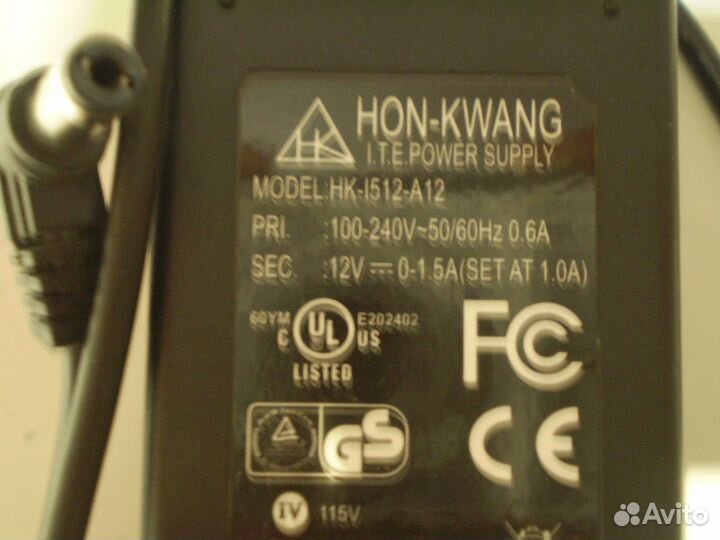 Блок питания 12v-1.5A