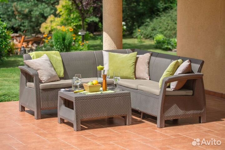 Комплект мебели Corfu Relax Set, капучино