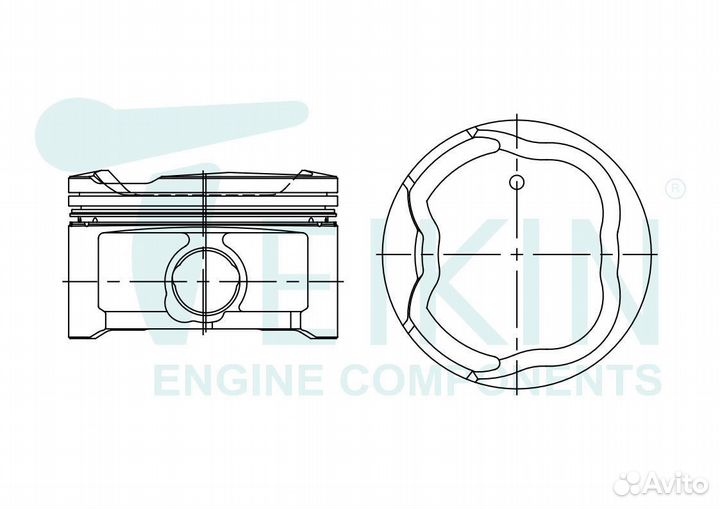 Поршни (к-т 4шт) 46360-050 teikin toyota hilux