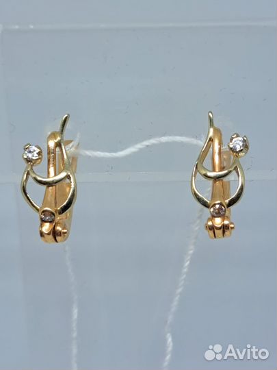 Серьги с фианитами