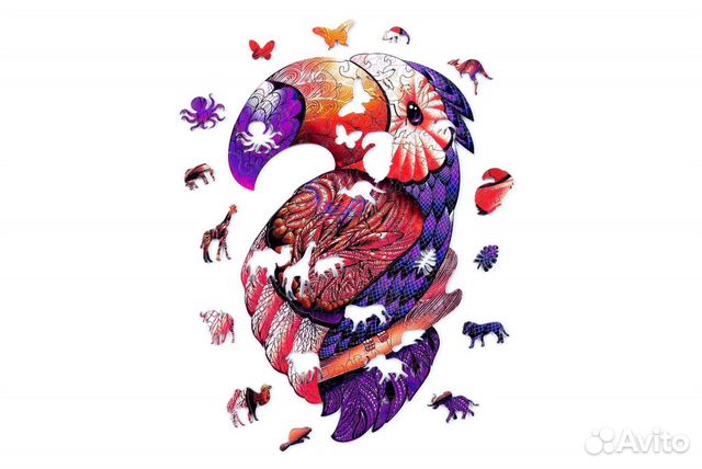 Деревянный пазл Радужный тукан (M/148) (Chapa), де