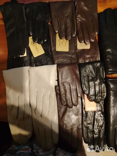 Мужские кожаные перчатки женские