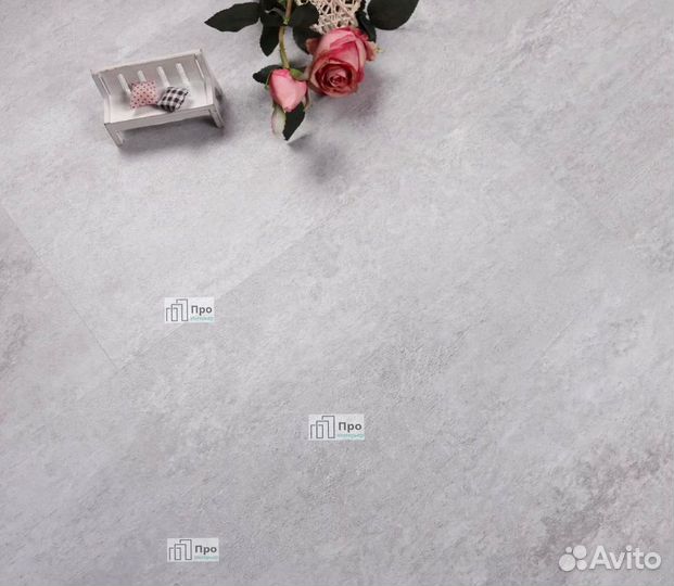 Кварцвиниловая плитка мрамор, бетон, камень