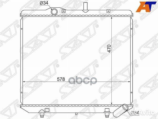 Радиатор SsangYong Istana 95-04 HY00140 Sat