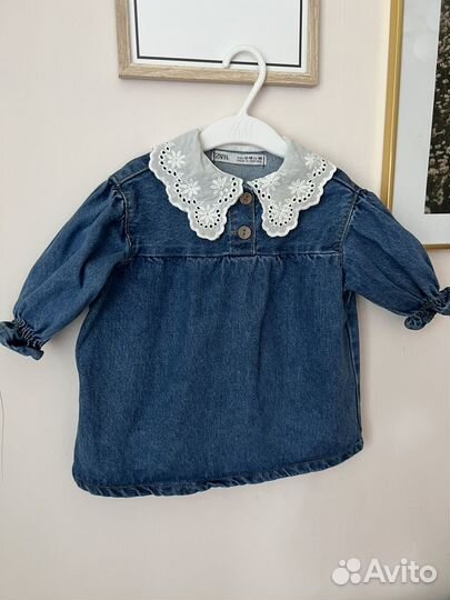 Джинсовое платье zara