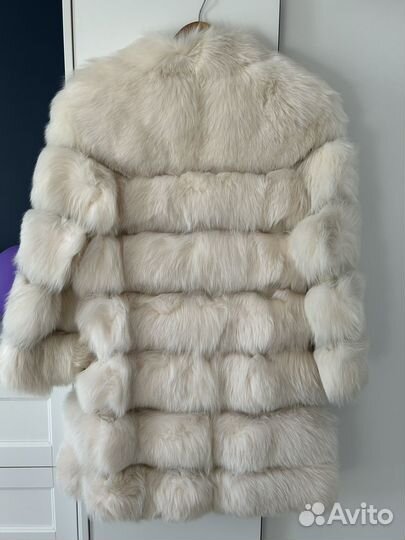 Шуба из песца белая
