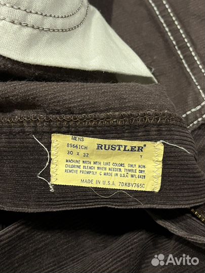 Вельветовые джинсы rustler унисекс