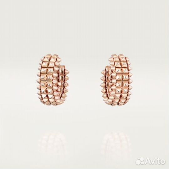 Серьги cartier clash de cartier rose gold широкая