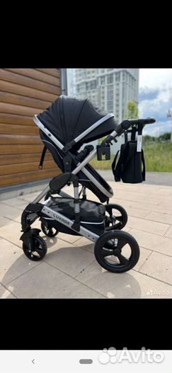 Новая коляска Luxmom 558 черный 2 в 1,3 в 1