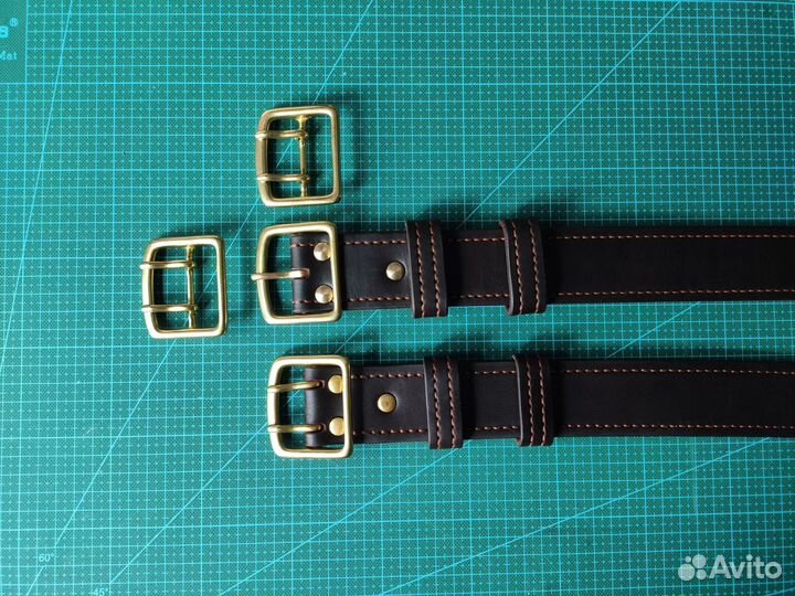 Широкий ремень из буйвола 44 мм