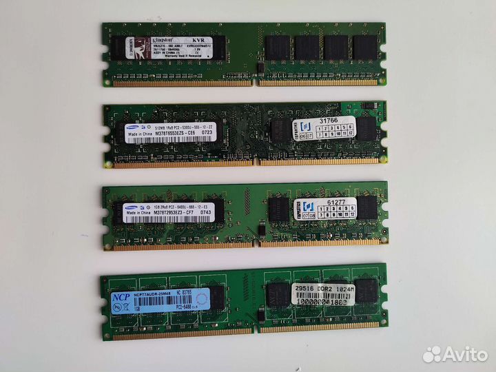 Оперативная память ddr2/ddr3 512mb/1gb/4gb
