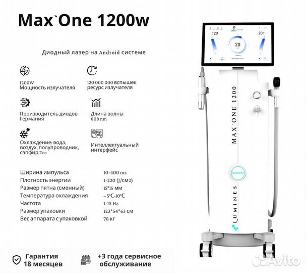 Аппарат для эпиляции Лю’минес Max One 1200W