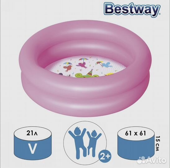 Бассейн надувной детский