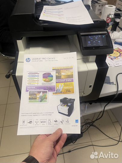 Цветное лазерное мфу HP Laserjet PRO cm1415fn