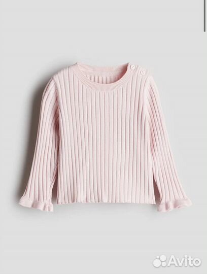 Трикотажный лонгслив hm новый 68 74 80 86