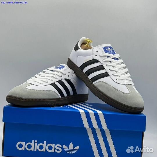 Кроссовки Adidas Samba White/Black (Арт.58947)