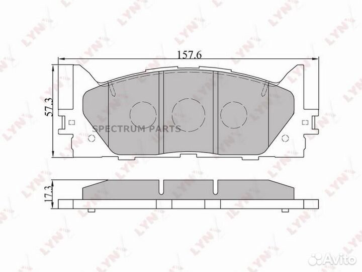 Lynxauto BD7530 Колодки тормозные дисковые перед