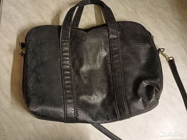 Мужской кожаный портфель бу Италия