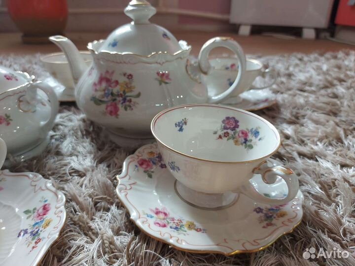 Фарфоровый кофейный Сервиз Германия СССР