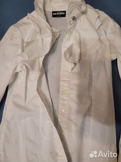 Рубашка белая акула для девочки