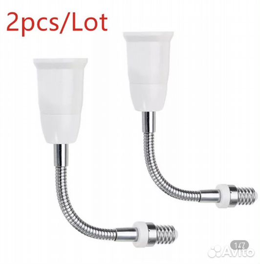 Базовый адаптер Е14 к лампе Е27