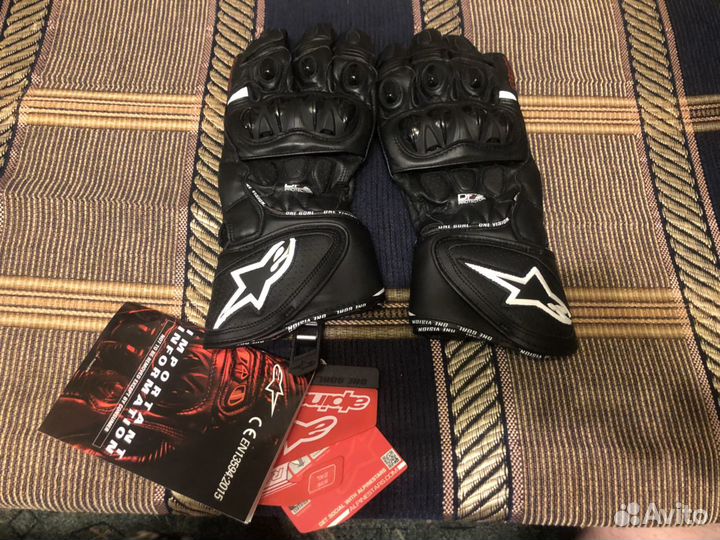 Мото перчатки Alpinestars GP Plus, чёрные разм XXL